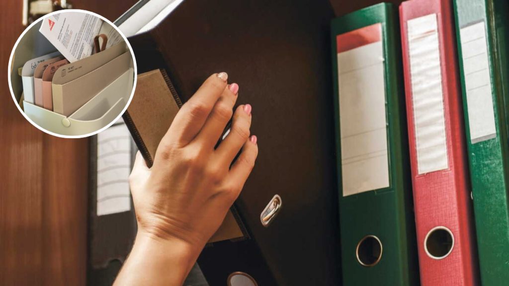 Elle range ses papiers administratifs dans une seule boîte étiquetée le jour où l’imprévu arrive, elle gagne des semaines